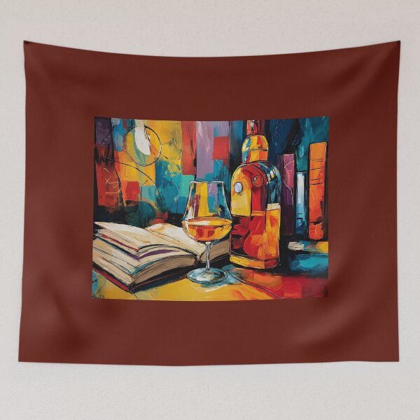 Item preview, Unwind with Color - A Vibrant Abstract Celebration of Wine Books and Everyday Elegance designed and sold by OlfactoART Studio.