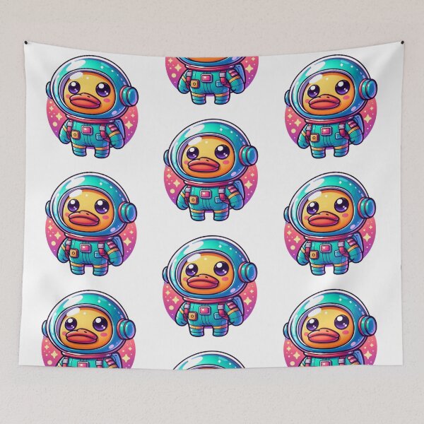 Item preview, Astronaut Duck Sticker Kawaii Animal Design for Laptop and Notebooks designed and sold by DibuHumor.
