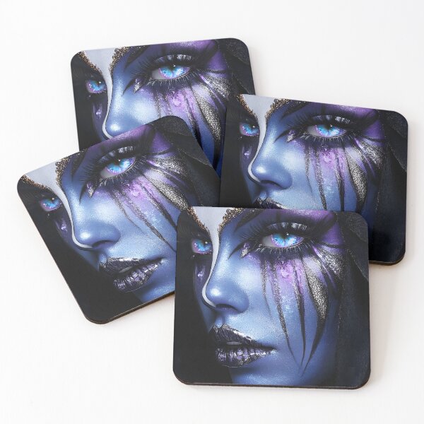 Item preview, Mystical Blue Fantasy Makeup with Striking Details designed and sold by Artessie.