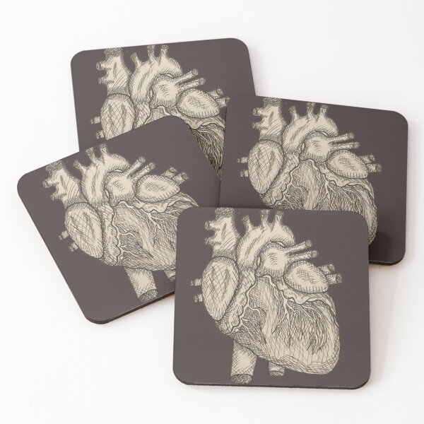 Item preview, Vintage style anatomy heart drawing designed and sold by Bugbotherer30.