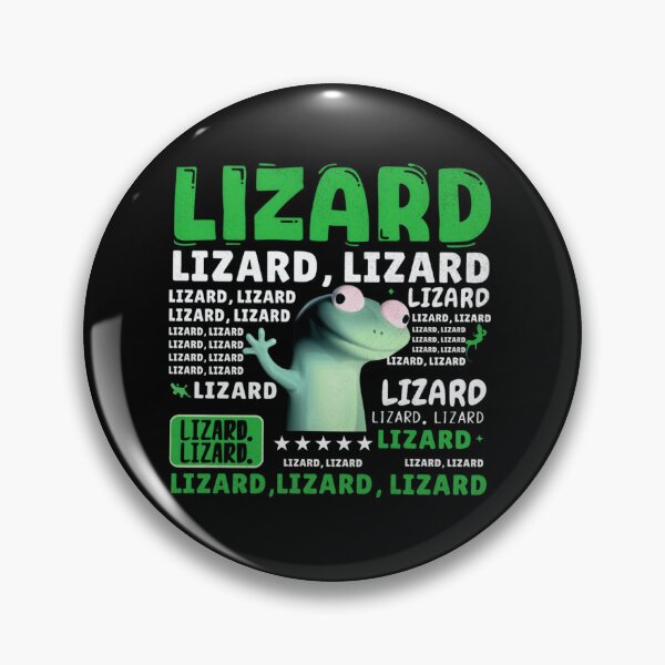 Item preview,  Elio Lizard Lizard Lizard Lizard Lizard Button  designed and sold by LaviniaHegman.