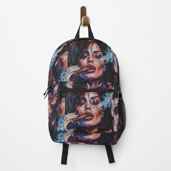 Item preview, Embrace Mystery and Smoke - Femme Fatale Vibrant Abstract Portrait of Allure and Expressive Energy designed and sold by OlfactoART Studio.