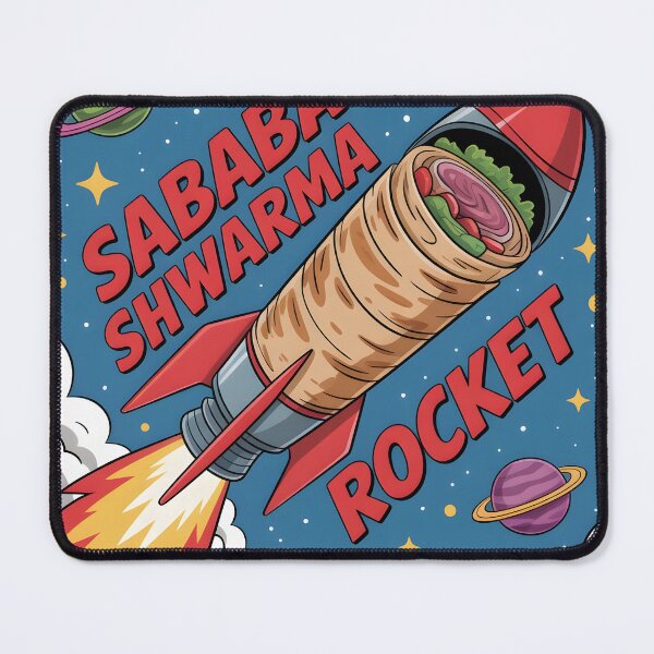 Item preview, Sababa Shwarma Rocket - Funny Space Art designed and sold by SababaShop.