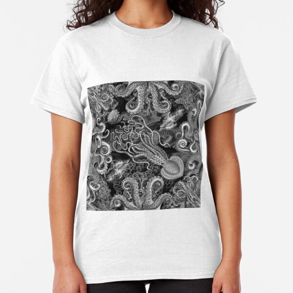 The Kraken (Black & White, Square, Alt) Classic T-Shirt