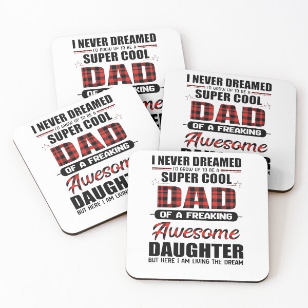 Item preview, Father Funny Christmas Shirt I Never Dreamed I'd Grow Up To Be Super Cool Dad Of A Freaking Awesome Daughter designed and sold by kotavuguiselw.