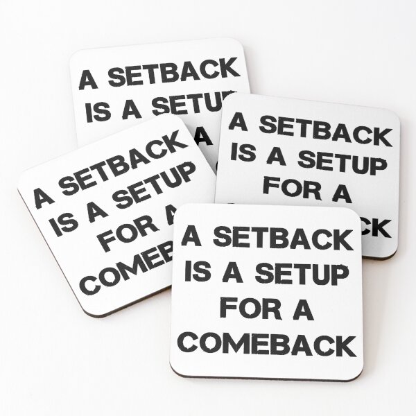 Item preview, A setback is a setup for a comeback! motivational quotes designed and sold by PatilRohan.