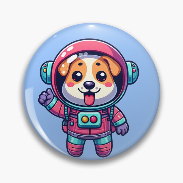 Item preview, Cute and Colorful Cartoon Art Canine Astronaut designed and sold by DibuHumor.