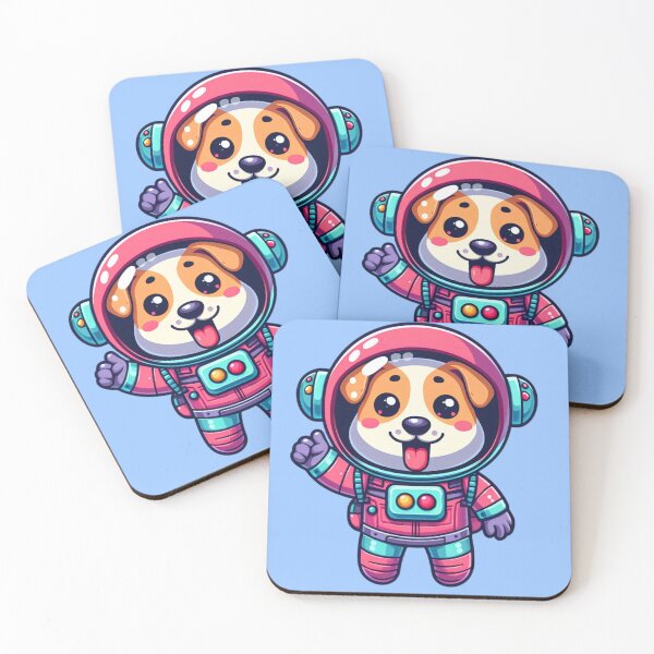 Item preview, Cute and Colorful Cartoon Art Canine Astronaut designed and sold by DibuHumor.