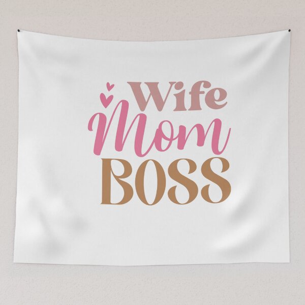 Item preview, Wife Mom Boss – Strong and Proud Quote designed and sold by artcultreone.