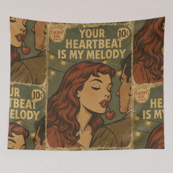 Item preview, Charming Cherry Girl: Your heartbeat is my melody designed and sold by bapupa.