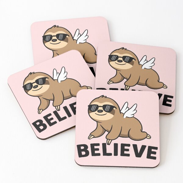 Item preview, Cool Flying Sloth Believe Funny Motivational Design designed and sold by graphicnew.