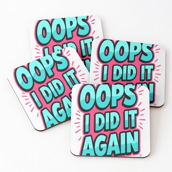 Item preview, Oops I Did It Again Funny Comic Neon Sticker designed and sold by Rudro-Fashion.
