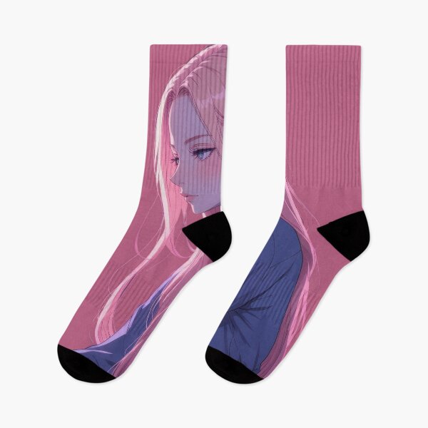 Item preview, Anime Girl with Pink Hair and Rose designed and sold by Sergii Davydenko.