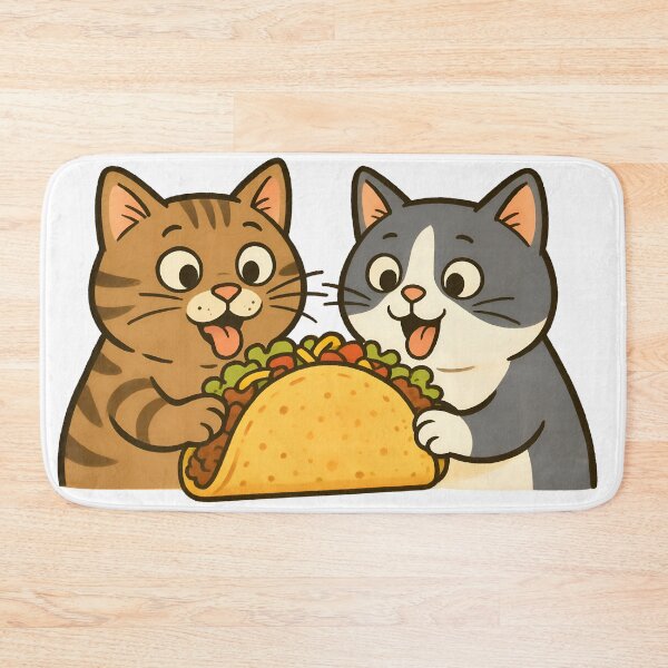 Item preview, Cute Cats Eating Taco  designed and sold by HobsS.