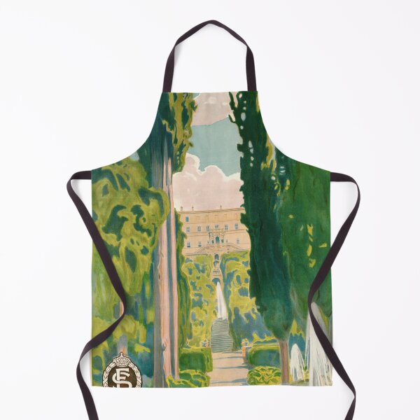 Item preview, Vintage Travel Art Deco Poster | Tivoli Villa d'Este Italy | Renaissance Garden Fountains | Italian Cultural Heritage Print designed and sold by artofuniverse.