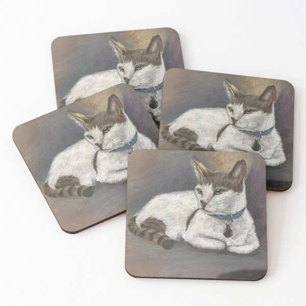 Item preview, Pastel of a reclining cat designed and sold by PruDesigns.