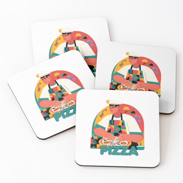 Item preview, COLORFUL PIZZAIOLO VECTOR LOGO WITHOUT BACKGROUND designed and sold by infinitearte.