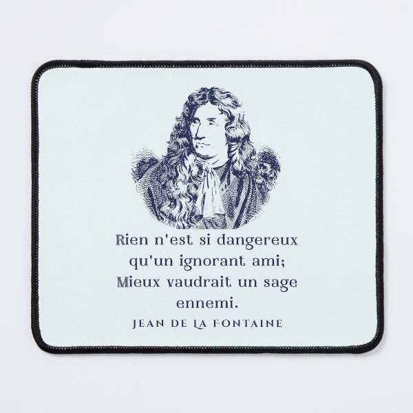Item preview, Jean de La Fontaine: Rien n'est si dangereux qu'un ignorant ami; Mieux vaudrait un sage ennemi. designed and sold by artbleed.