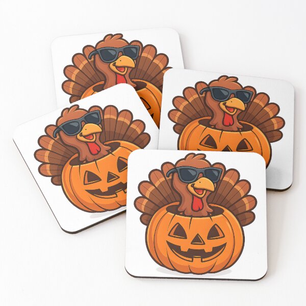 Item preview, Turkey in Disguise – Funny Thanksgiving Turkey Hiding in Pumpkin designed and sold by Monty Prints Studio.