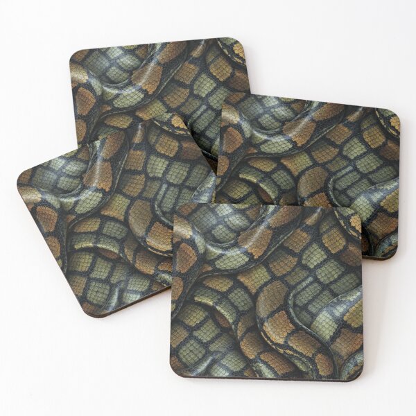 Item preview, Wavy Olive Brown Cobra Skin Seamless Texture: snake shirt, dress, bag, phone case and home decor  designed and sold by TheGaliyaStudio.