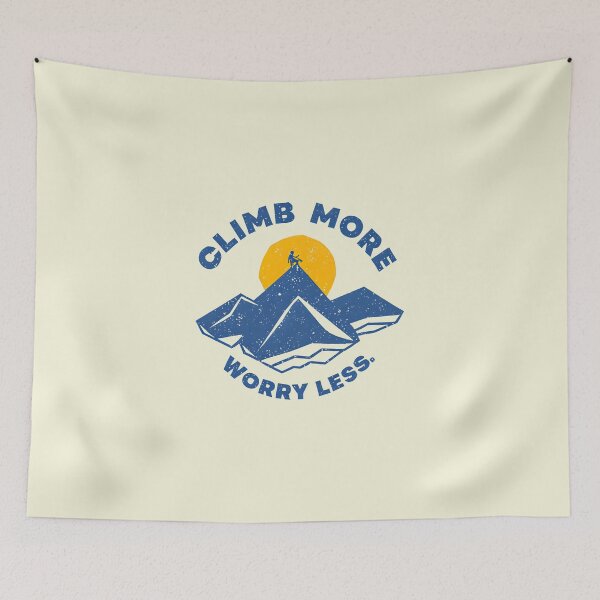 Item preview, Climb More Worry Less – Mountain Climbing Adventure Design designed and sold by AnnumanTees.