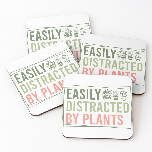 Item preview, Easily Distracted by Plants Quote designed and sold by artcultreone.
