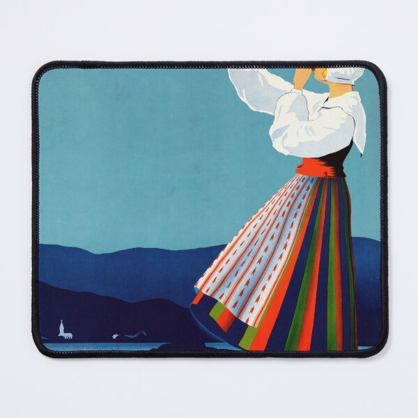 Item preview, Vintage Värmland Travel Poster | Swedish Folk Art Deco Print | Mid-Century Tourism Art | Vibrant Scenic Wall Décor | Nostalgic Sweden designed and sold by artofuniverse.