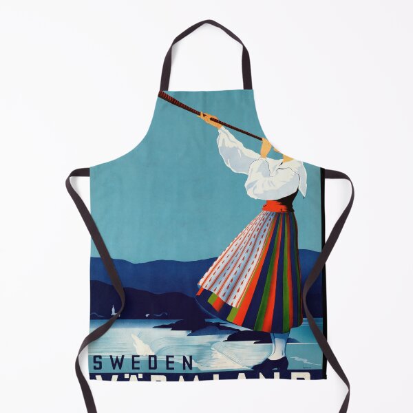 Item preview, Vintage Värmland Travel Poster | Swedish Folk Art Deco Print | Mid-Century Tourism Art | Vibrant Scenic Wall Décor | Nostalgic Sweden designed and sold by artofuniverse.