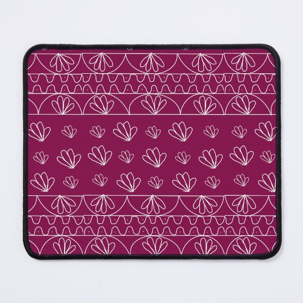 Item preview, Indian prints with rangoli repeating pattern - plum velvet designed and sold by Svasti Arts and Designs.