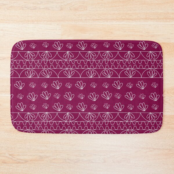 Item preview, Indian prints with rangoli repeating pattern - plum velvet designed and sold by Svasti Arts and Designs.