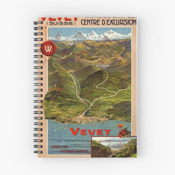 Item preview, Vintage Vevey Travel Poster | Simplon Line Railway Art | Switzerland Excursions Map | Early 20th Century Tourism Print designed and sold by artofuniverse.