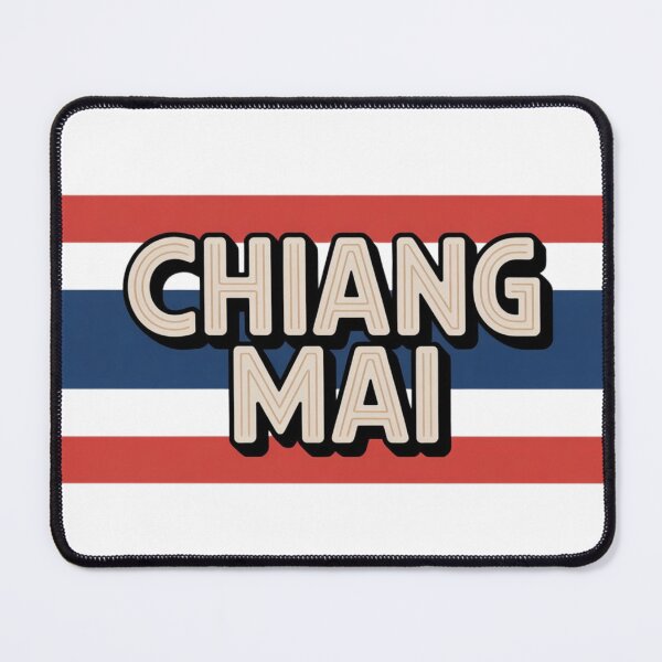 Item preview, Chiang Mai Thailand Flag Sticker – Retro Travel Badge Design designed and sold by Timeless Design.