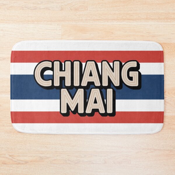 Item preview, Chiang Mai Thailand Flag Sticker – Retro Travel Badge Design designed and sold by Timeless Design.