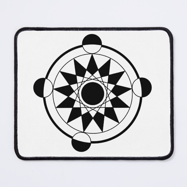 Item preview, Geometric Crop Circle Mandala – Futuristic Black & White Design designed and sold by Luminari Creations.