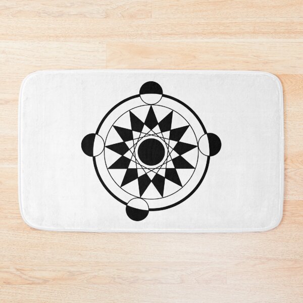Item preview, Geometric Crop Circle Mandala – Futuristic Black & White Design designed and sold by Luminari Creations.