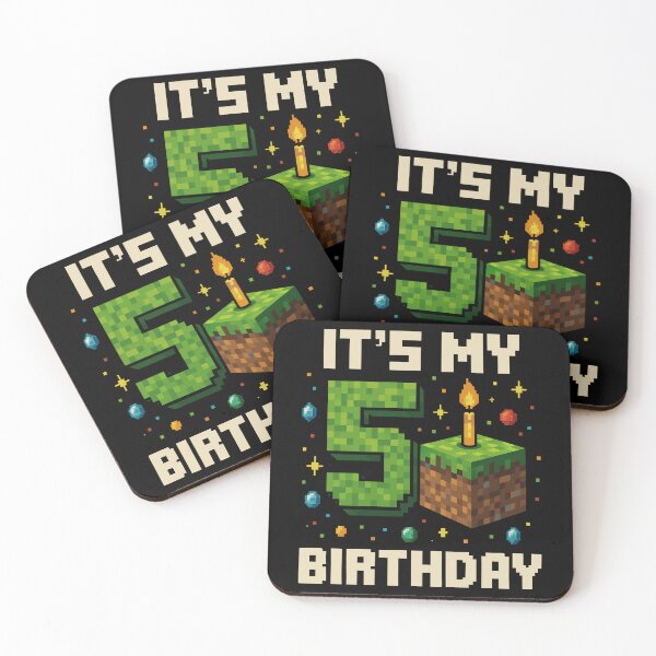 Item preview, Birthday Boy It's My 5th Birthday Game Pixel Boys designed and sold by Blok45.