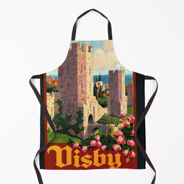Item preview, Vintage Visby Travel Poster | Medieval Gotland Art Print | Historic Swedish Town | UNESCO World Heritage | Stone Walls & Towers designed and sold by artofuniverse.