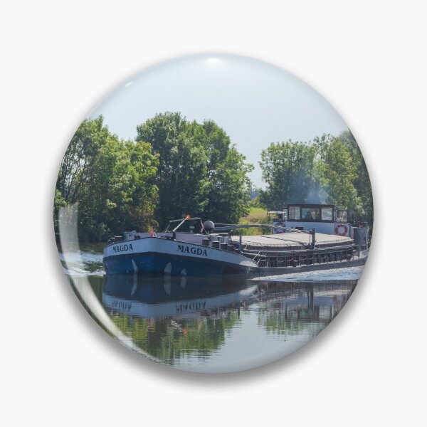 Item preview, Weser River with barge, Hoya, Lower Saxony, Germany, Europe designed and sold by Torsten  Krüger.