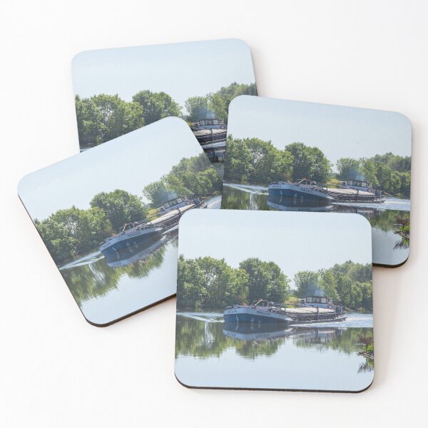 Item preview, Weser River with barge, Hoya, Lower Saxony, Germany, Europe designed and sold by Torsten  Krüger.