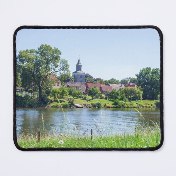 Item preview, Weser section and St. Martin's Church, Hoya, Lower Saxony, Germany, Europe designed and sold by Torsten Krüger.