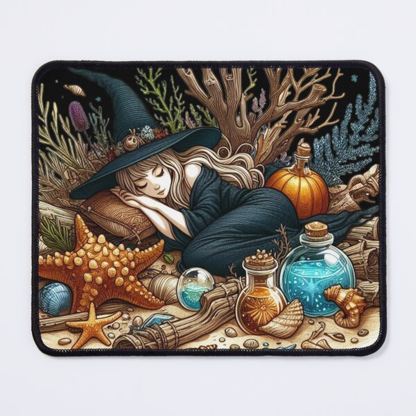 Item preview, Sea Witch Sleeping Among Corals and Magical Potions designed and sold by Cuteartistbe.