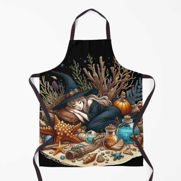 Item preview, Sea Witch Sleeping Among Corals and Magical Potions designed and sold by Cuteartistbe.