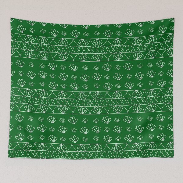 Item preview, Indian prints with rangoli repeating pattern - green designed and sold by Svasti Arts and Designs.