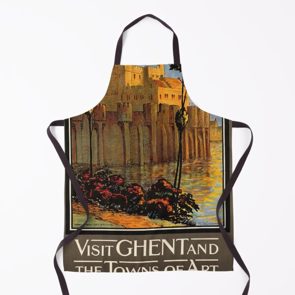 Item preview, Vintage Ghent Travel Poster | Belgian State Railways Art | Gravensteen Castle Print | East Flanders Art Nouveau Decor | Wall Art designed and sold by artofuniverse.