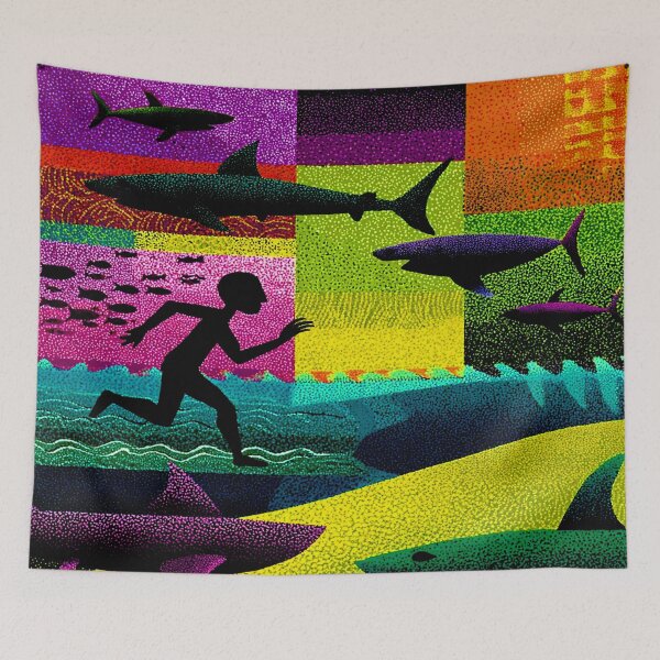 Item preview, Ndoto Pop: Swimming with Sharks designed and sold by NdotoPop.