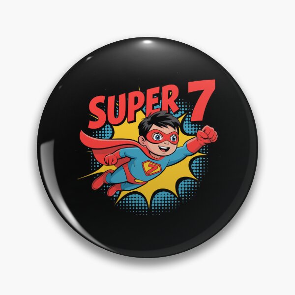 Item preview, Super 7 Hero Birthday Comic Style Kids designed and sold by Blok45.