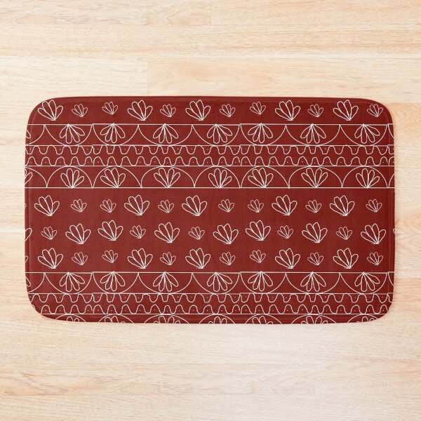 Item preview, Indian prints with rangoli repeating pattern - maroon designed and sold by Svasti Arts and Designs.