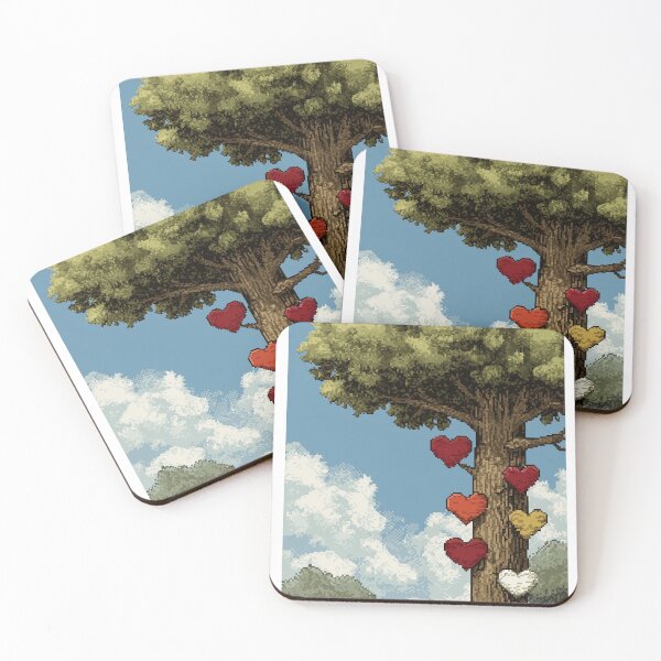 Item preview, 8-Bit Retro Pixel Art Love Tree/Pixel Hearts Tree Phone Case designed and sold by River Quaggy Studios.