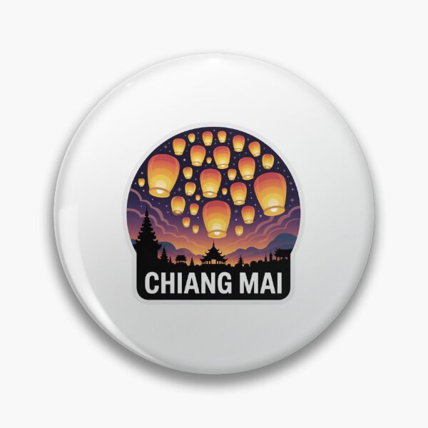 Item preview, Chiang Mai Lantern Festival Sticker – Yi Peng Thailand Travel Design designed and sold by Timeless Design.