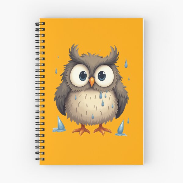 Item preview, “Shocked Wet Owl – Feather Puff Edition” designed and sold by Bareradesigns.